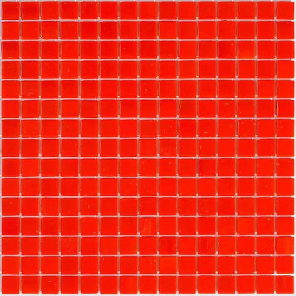 Apollo Tile Dune 4" x 6" Glossy Candy Apple Red Glass Mosaic Uniform square Wall and Floor Sample Tile 0.13 sq. ft./Piece (1-Pack)
