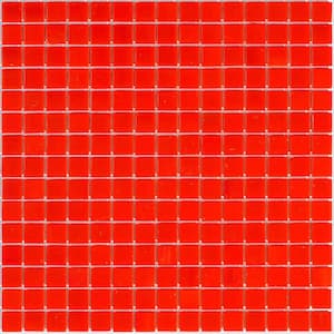 Dune Glossy Candy Apple Red 12 in. x 12 in. Glass Mosaic Wall and Floor Tile (20 sq. ft./case) (20-pack)