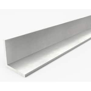 Tounge and Groove Silver Aluminum 47.2 in. x 0.6 in. Corner Profile Tile Trim (4-Pieces)