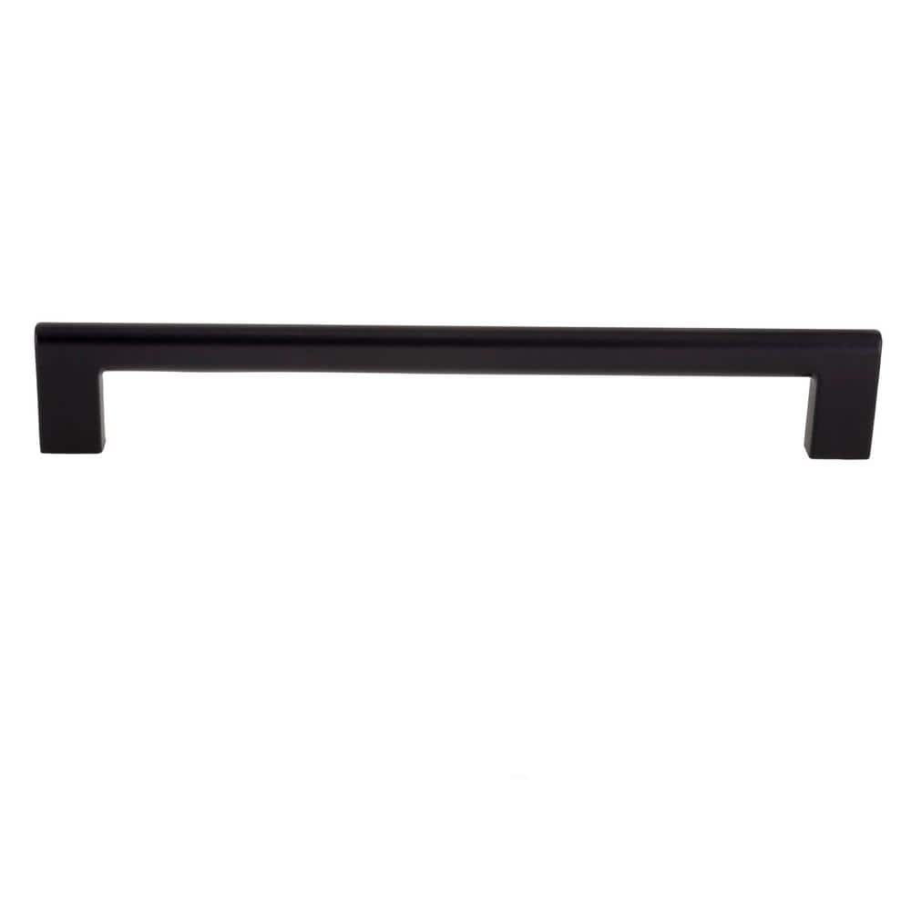Vail Matte Black 8-inch Cylindrical Bar Pull with Mounting Hardware
