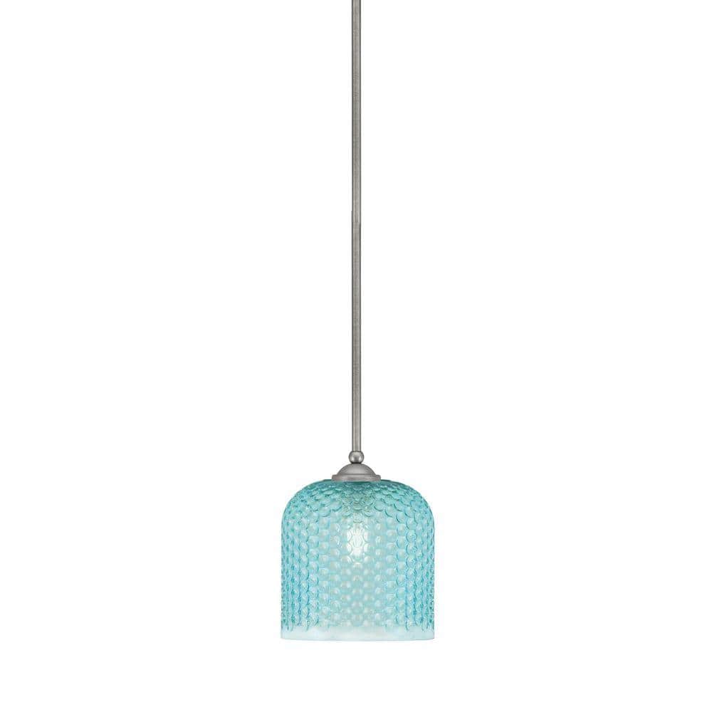 Cleveland 100-Watt 1 Light Graphite Shaded Pendant Light with 7 ...