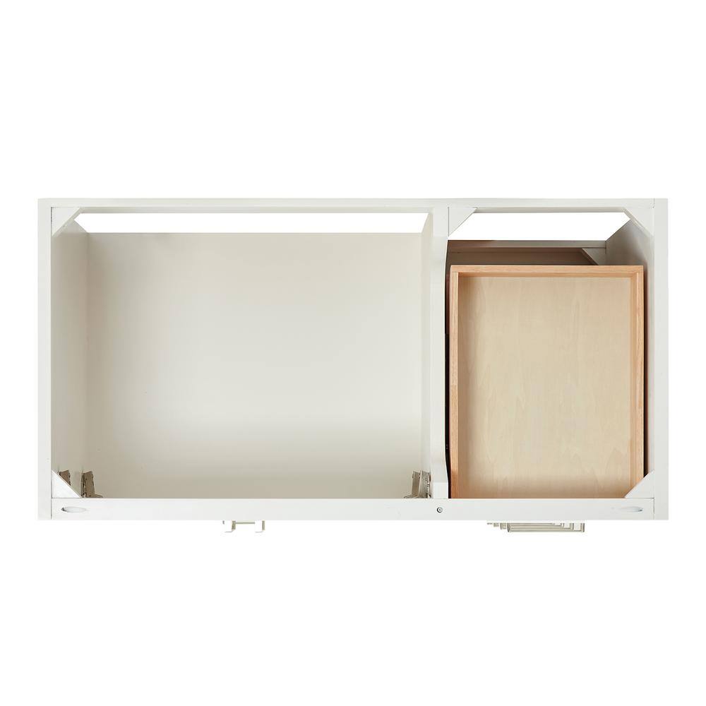 Stafford White Solid Wood 42.75" Freestanding Bathroom Vanity Cabinet