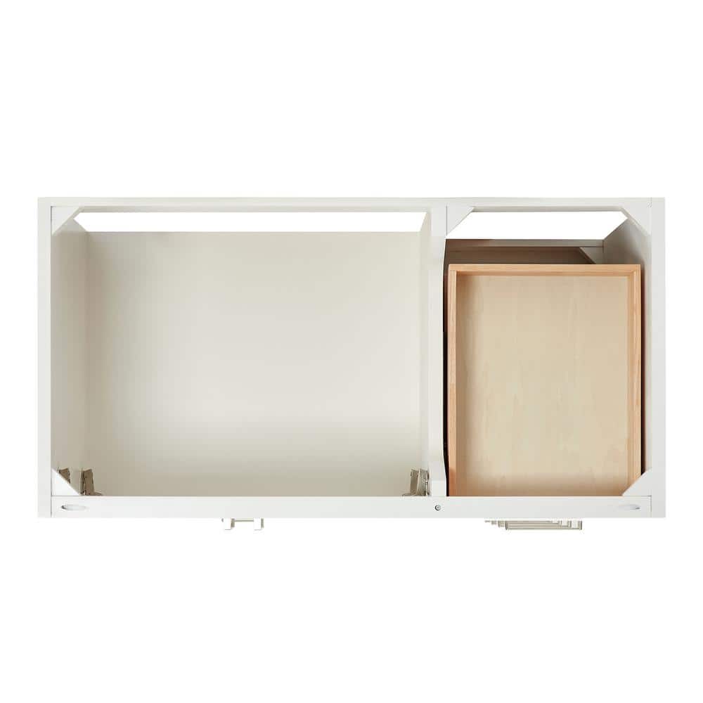 Stafford White Solid Wood 42.75" Freestanding Bathroom Vanity Cabinet