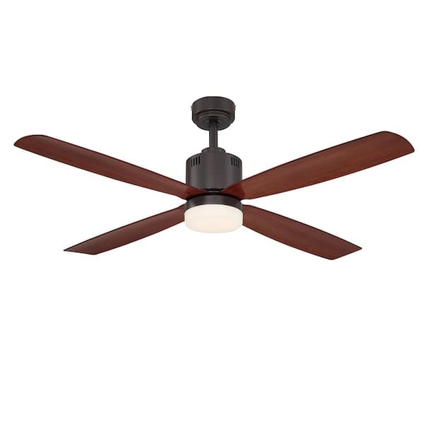 Kitteridge 52 in. LED Indoor Medium Wood Ceiling Fan with Light Kit