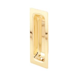 3 in. Brass Oblong Closet Door Finger Pull (2-pack)