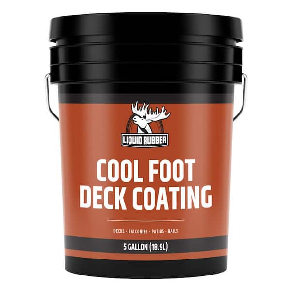 5 Gal. Misty Gray, Liquid Rubber Cool Foot Deck Coating