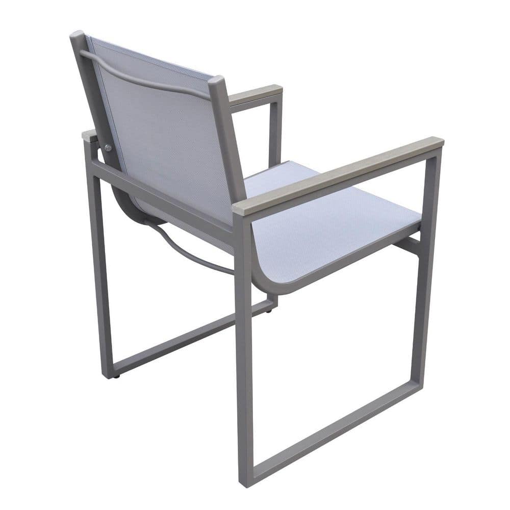 Gray Aluminum Dining Chair Without Cushion price history on PriceWatchPro