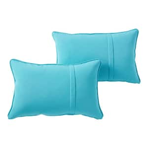 Sunbrella Aruba Rectangle Outdoor Throw Pillow with Pleat (2-Pack)