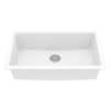 Karran QU- 812 Quartz 32.5 in. Large Single Bowl Undermount Kitchen Sink in White QU-812-WH