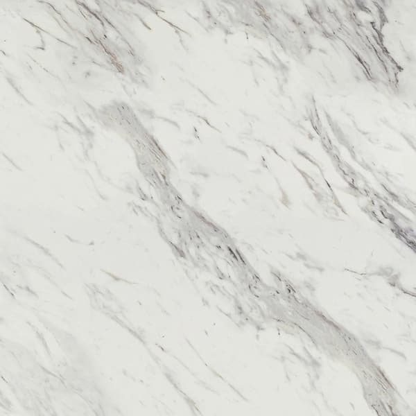 Wilsonart 4 ft. x 8 ft. Laminate Sheet in RE-COVER Calcutta Marble with Premium Textured Gloss Finish