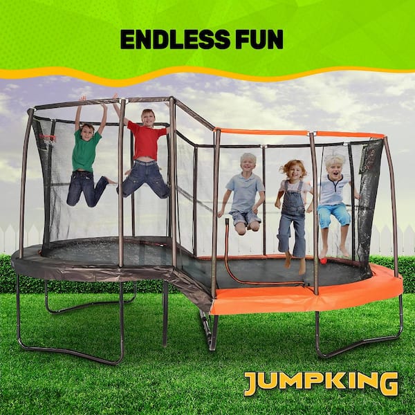 JUMPKING 10 x 17 Oval Multi Level Heavy Duty Trampoline