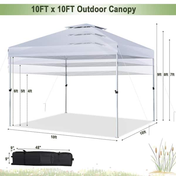 Costway 13 ft. x 13 ft. Patio Pop-Up Gazebo Canopy Tent