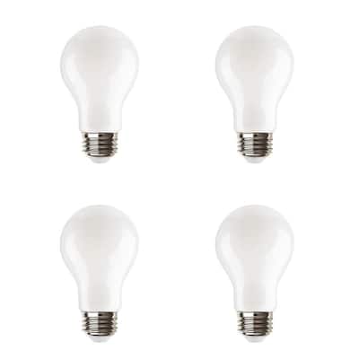 60-Watt Equivalent A19 Dimmable LED Light Bulb True White (4-Pack)
