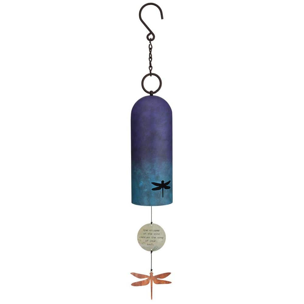 Blue and Copper Metal Dragonfly Wind Bell