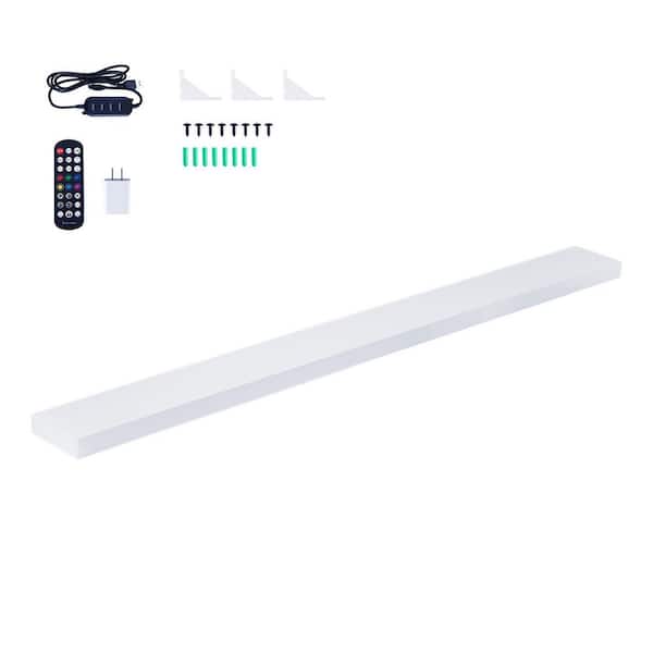 1.3 in. H x 4.5 in. W 12-Bottle Multi-Colored LED Lighted Liquor Bottle Display 1-Tier 48 in. Whiskey Rack