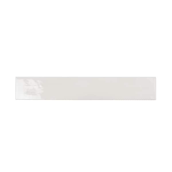 Apollo Tile Silken White 2.56 in. x 15.75 in. Glossy Ceramic Subway Wall and Floor Tile (10.76 sq. ft./case) (38-pack)