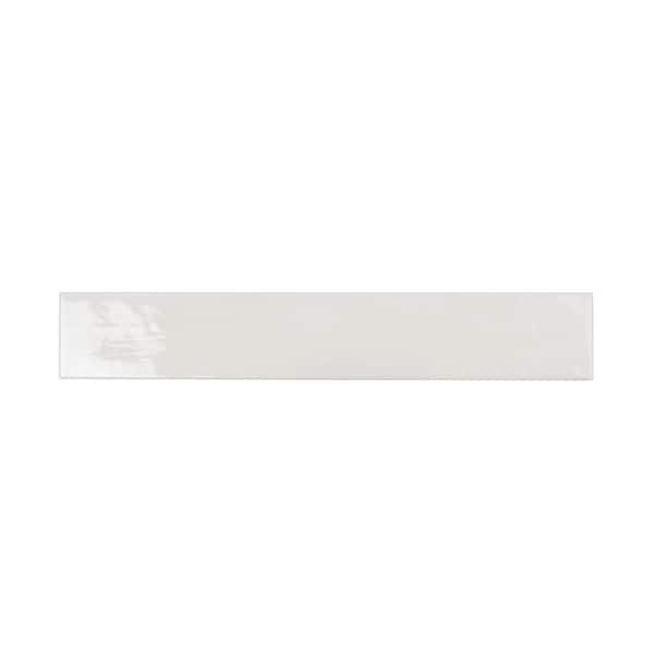 Apollo Tile Silken White 2.56 in. x 8 in. Glossy Ceramic Subway Wall and Floor Tile Sample (0.11 Sq. ft./case) (1-pack)