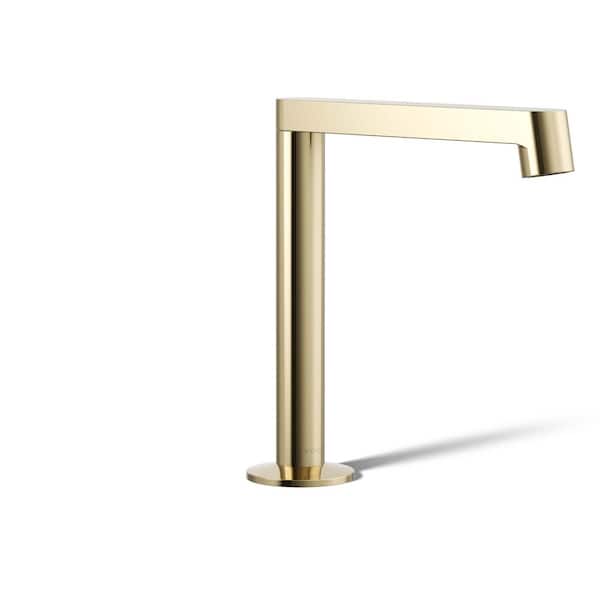 KOHLER Components Bathroom Sink Faucet Spout with Row Design 1.2 GPM in Vibrant French Gold