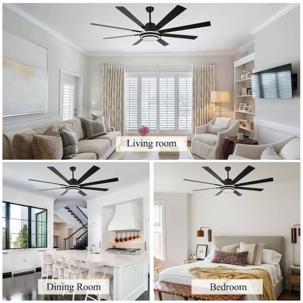 Bedroom Ceiling Light With Fan Alexa LED Remote Control Quiet Ceiling Fan With Lighting Living Room 6 Gears Reversible Dimmable Lamp With Fan Smart - View #9
