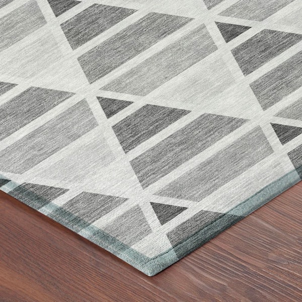Chantille Machine Washable Indoor/Outdoor Abstract ACN2734 Gray 10 ft. x 14 ft. Area Rug