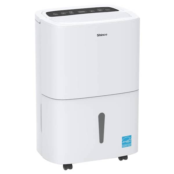 120 pt. 6,000 sq. ft. Dehumidifier in White with Quietly Remove ...