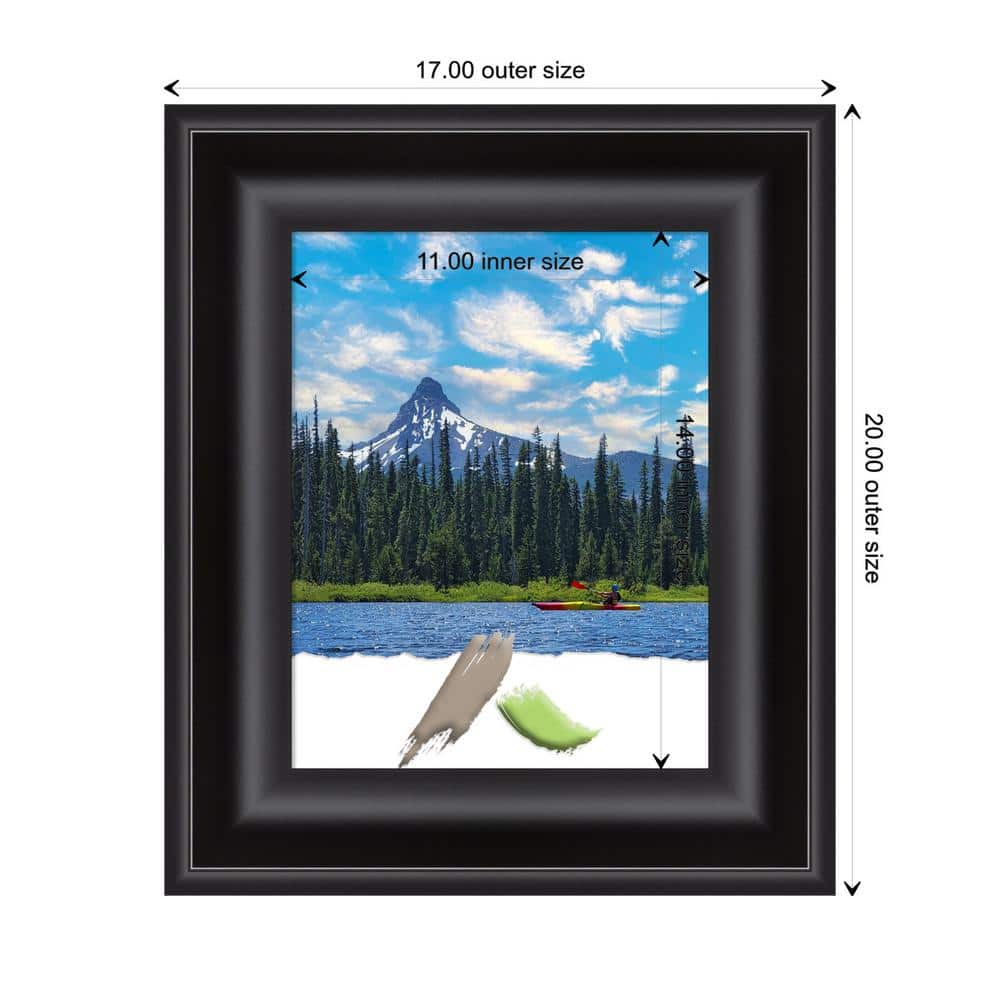 Grand Black 11x14 Polystyrene Wall Picture Frame