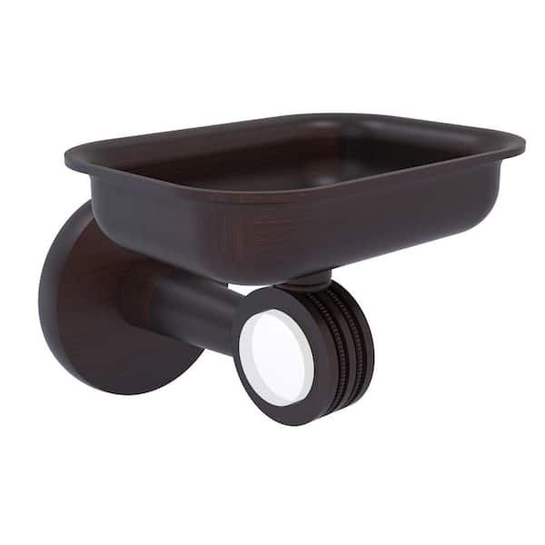 Allied Brass Clearview Collection Wall Mounted Soap Dish Holder with Dotted Accents in Venetian Bronze