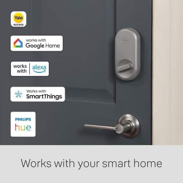 Apartment Smart Door Lock with Wi-Fi and Fingerprint Keypad Access, Silver