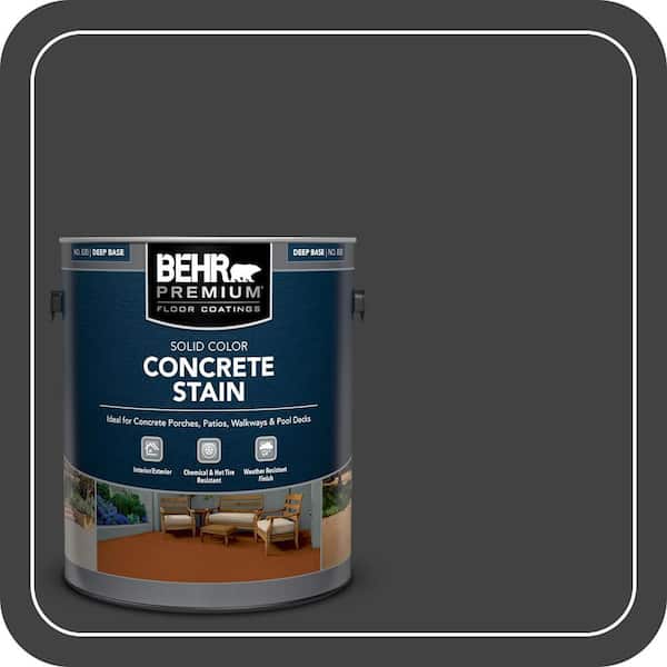 1 gal. #PFC-75 Tar Black Solid Color Flat Interior/Exterior Concrete Stain