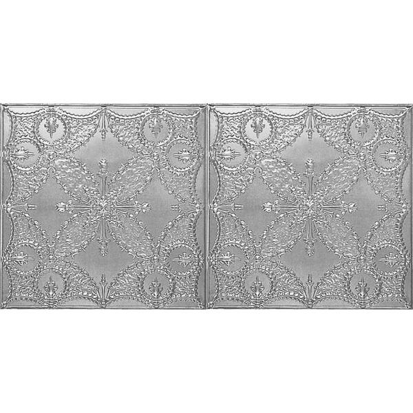 Shanko 2 ft. x 4 ft. Glue Up or Nail Up Tin Ceiling Tile in Clear Lacquer (24 sq. ft./case)