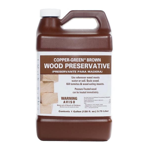 Copper-Green 1 gal. Brown Wood Preservative CB-1 - The Home Depot