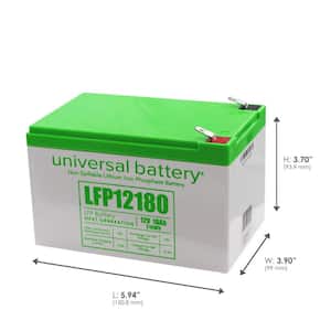 12.8-Volt 18 Ah Lithium LFP Rechargeable Battery with F2 and F1 Terminals