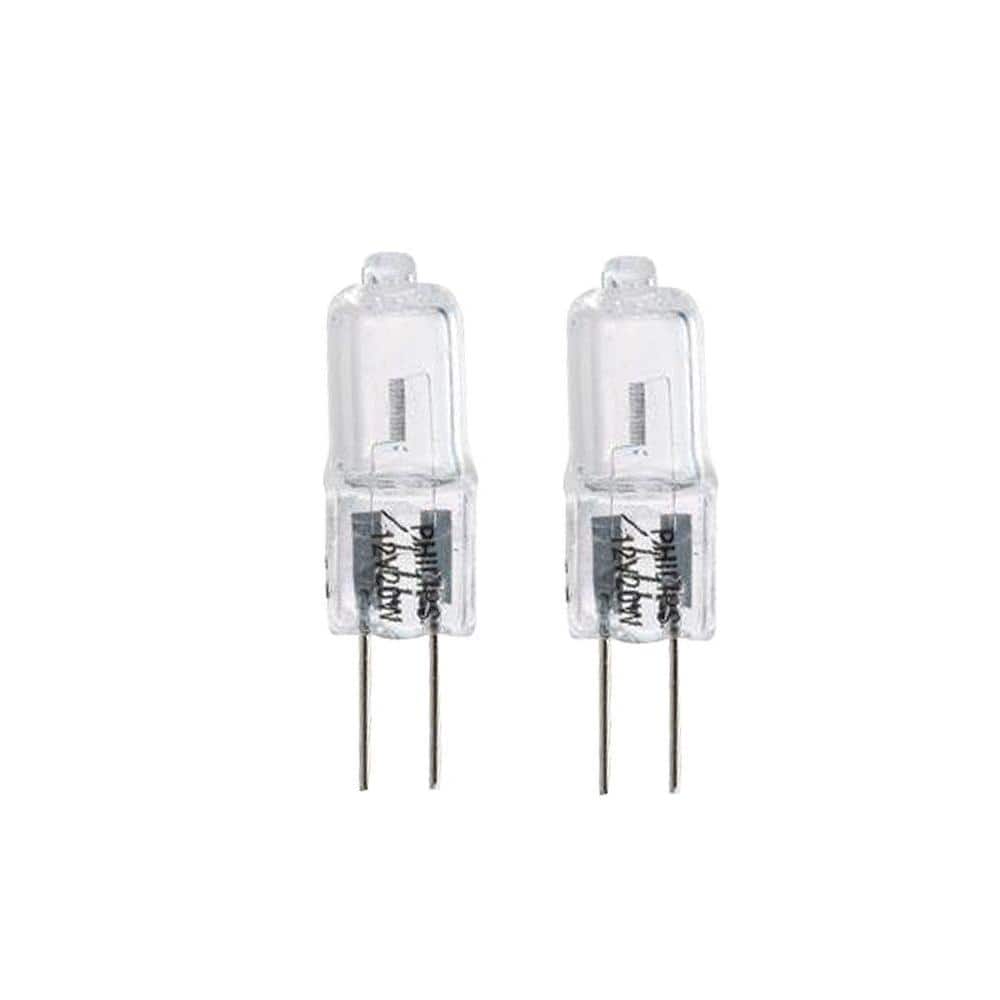 Philips 20-Watt T3 Halogen 12-Volt G4 Dimmable Light Bulb (2-Pack) 417204 - The Home Depot