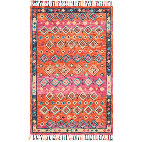 SAFAVIEH Aspen Orange/Fuchsia 5 ft. x 8 ft. Floral Area Rug