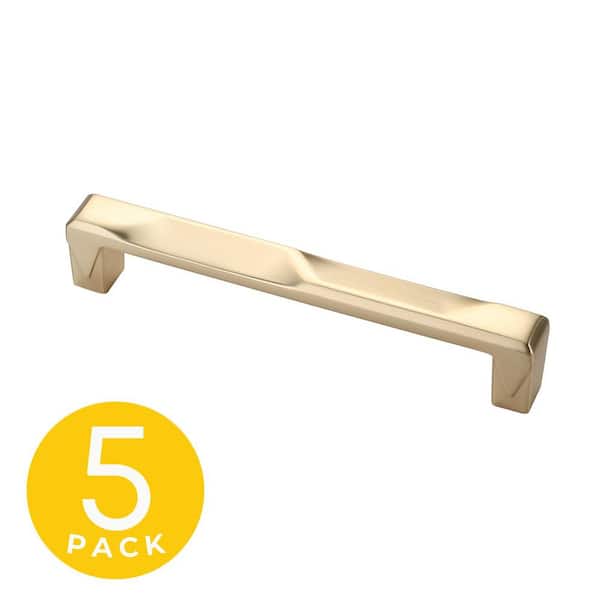 Sapphire Geiger Series 5 in. (128 mm) Center-to-Center Modern Gold Cabinet Handle/Pull (5-Pack)