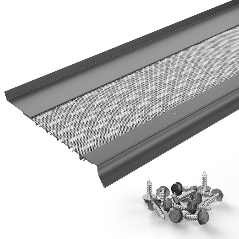Micromesh [6 in. x 1 ft.] Gutter Guard only for 6 in. K-Style Gutters, Aluminum Frame and SS Mesh, Dark Gray price history on PriceWatchPro