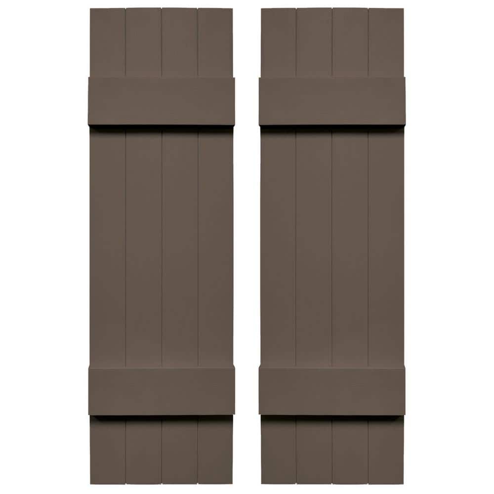 TailorMade 14 in. W x 54 in. H Vinyl Board and Batten Shutters Pair in French Roast price history on PriceWatchPro