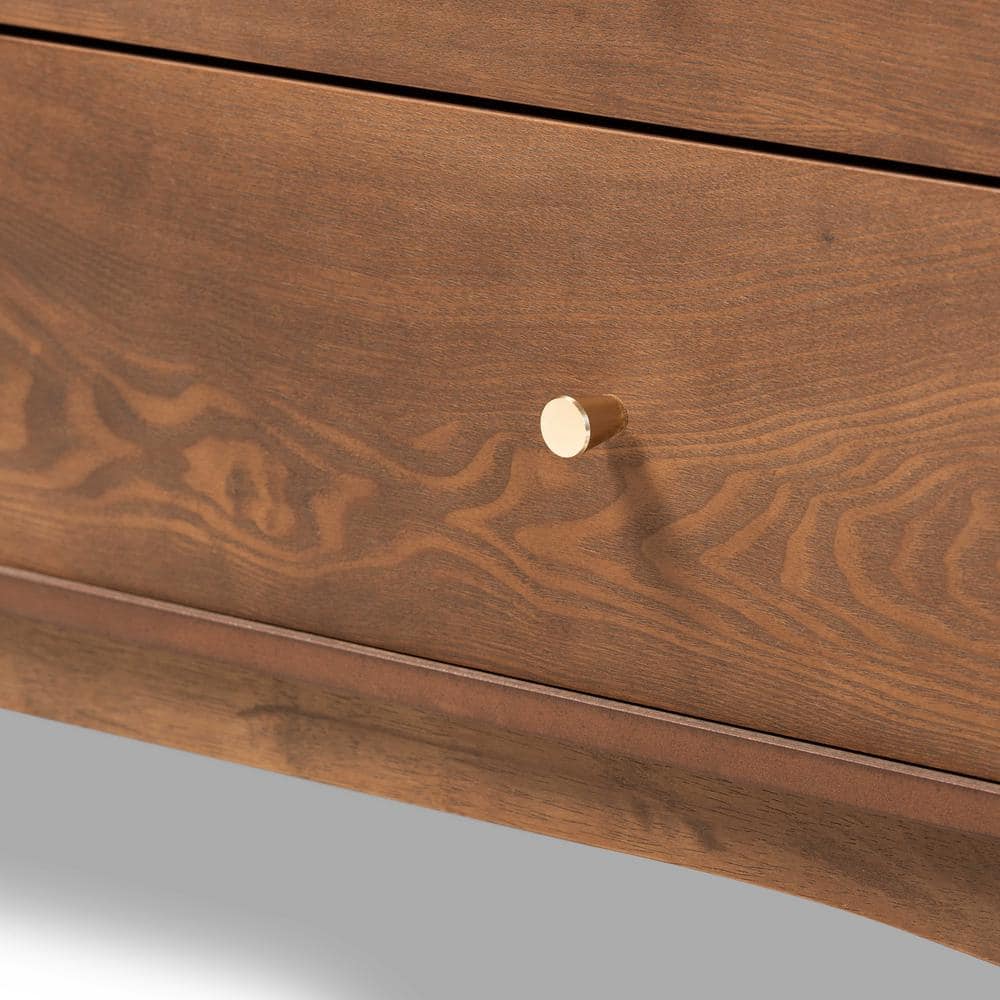 Landis Ash Walnut Mid-Century Modern Double Dresser