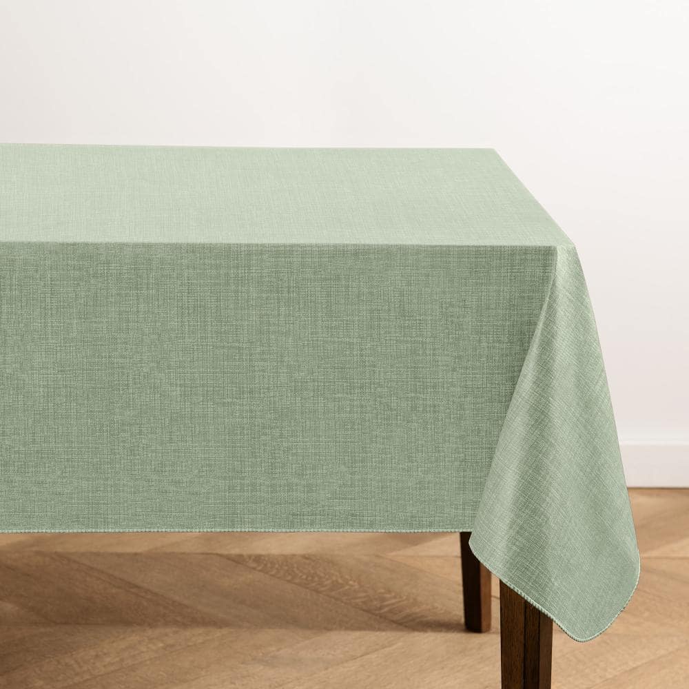 "Monterey Linen Texture Vinyl Indoor/Outdoor Tablecloth, Sage - 60""W x 102""L" price history on PriceWatchPro