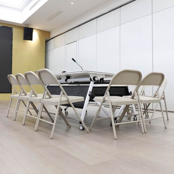 Steel Folding Chair-Beige