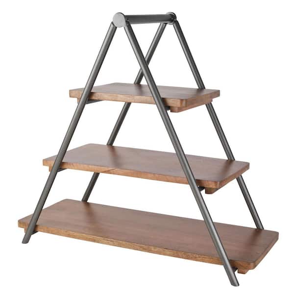 8.5 in. x 17.5 in. x 19 in. Madison 3 Tiered Serving Tray