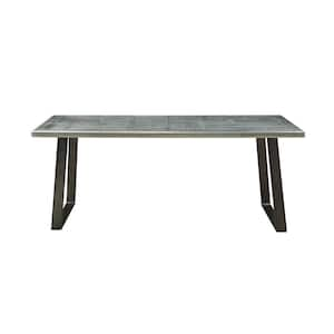 Kaylia Aluminum and Gunmetal Dining Table