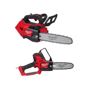 M18 FUEL 12 in. Top Handle 18V Lithium-Ion Brushless Cordless Chainsaw & M18 FUEL 8 in. HATCHET Pruing Saw (2-Tool)