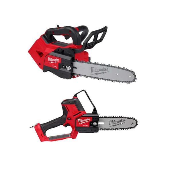 Milwaukee M18 FUEL 12 in. Top Handle 18V Lithium-Ion Brushless Cordless Chainsaw & M18 FUEL 8 in. HATCHET Pruing Saw (2-Tool)