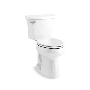 Highline 12 in. Rough In 2-Piece 1.1 GPF Dual Flush Round Toilet in White Seat Not Included