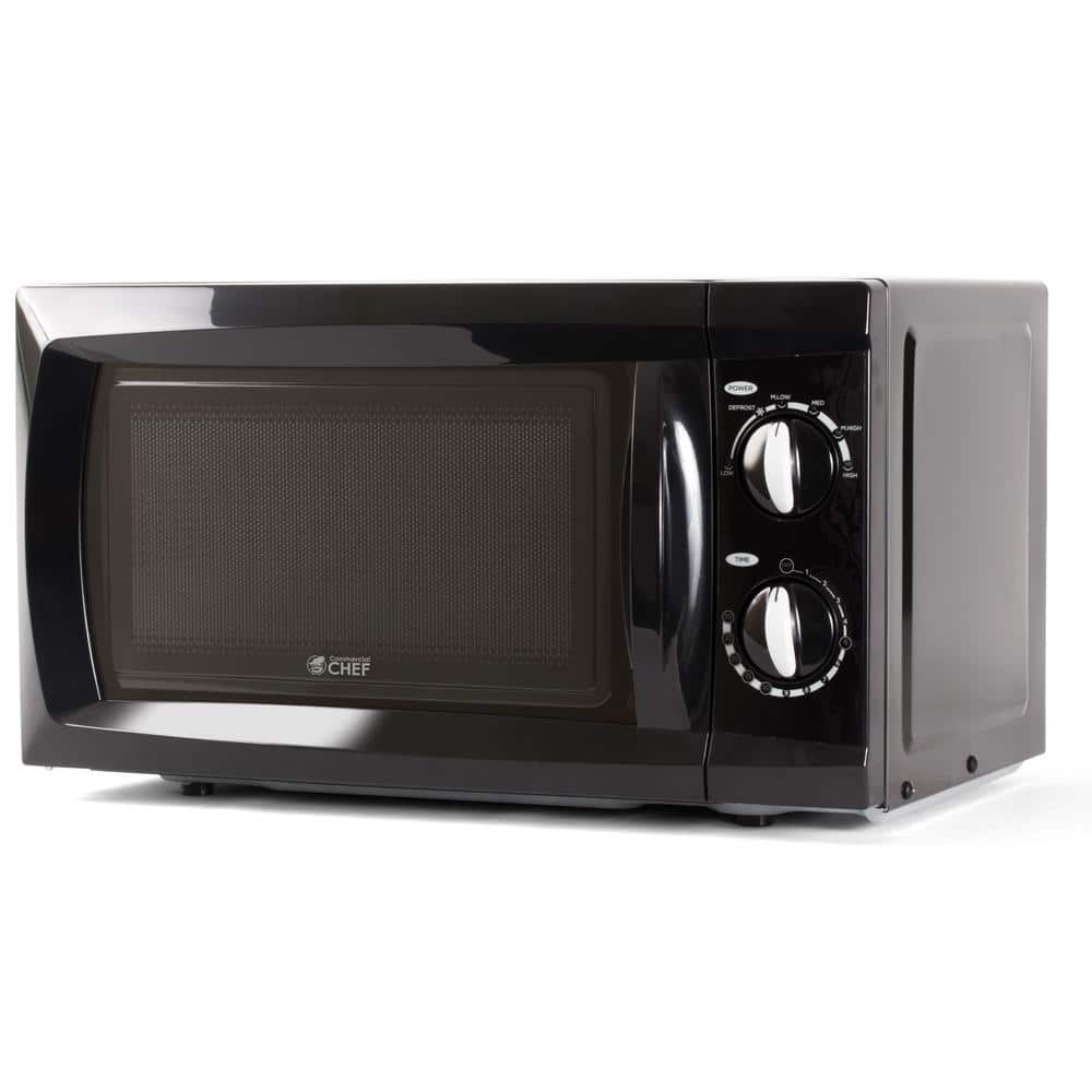 Commercial Chef 0.7 Cu. Ft. Small Countertop Microwave With Mechanical  Control White - Office Depot