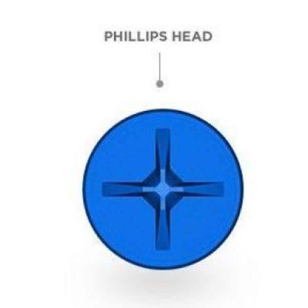 175-Pack Phillips Flat Head Concrete Screws - 1/4" X 2-1/4" Tapcon Anchors With Bit Included