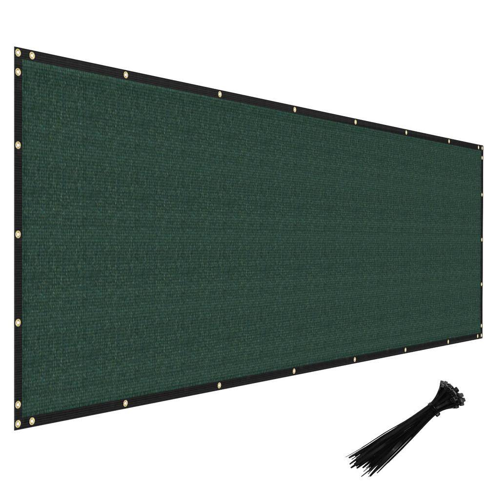 4 ft. x 25 ft. Heavy-Duty Fence Screen Fabric Shade Cloth with Brass Grommtes for Garden Yard, Green price history on PriceWatchPro