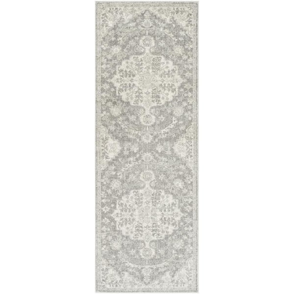 Livabliss Demeter Taupe 2 ft. 7 in. x 7 ft. 3 in. Runner Rug