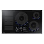 36 in. Induction Cooktop with Stainless Steel Trim with 5 Elements and Flex Zone Element